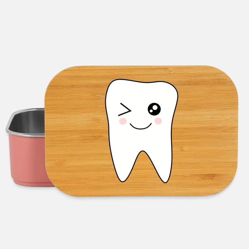 Dente, dents, cadeau dentiste - Boîte à goûter - rose clair