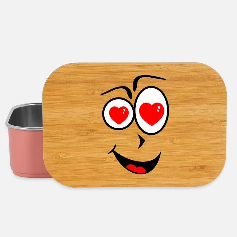 Smiling face with heart eyes - Lunch Box - light pink