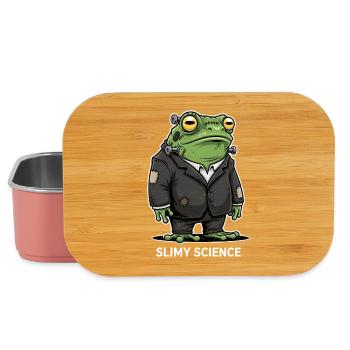 Frog scientist in suit Halloween - Lunch Box - light pink - Front