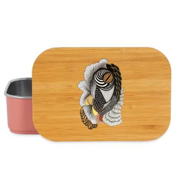 Dessin géométrique au trait avec motif à l’échelle - Boîte à goûter - rose clair - Devant