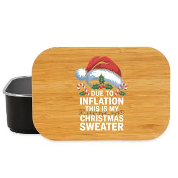Inflation Weihnachtspullover Wortspiel - Lunch Box - Schwarz - Vorne