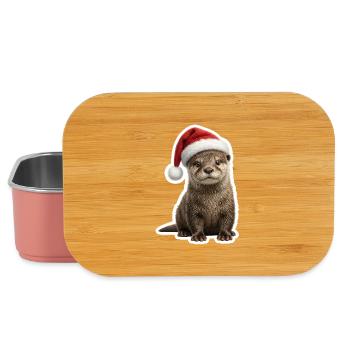 Putziger Otter bereit fuers Fest - Lunch Box - Hellrosa - Vorne