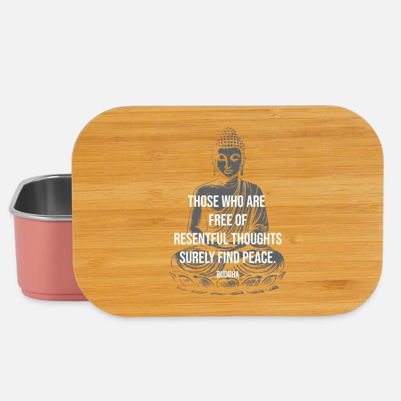 Friedlicher Geist-Buddha-Zitat - Lunch Box - Hellrosa