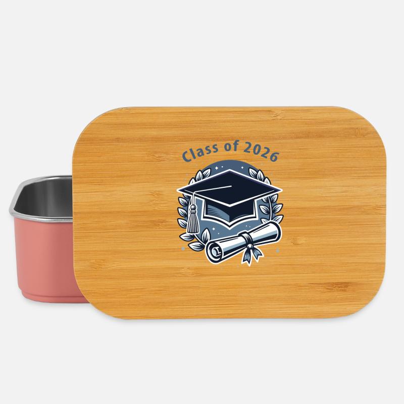 Abschluss 2026 – Diplom und Hut - Lunch Box - Hellrosa