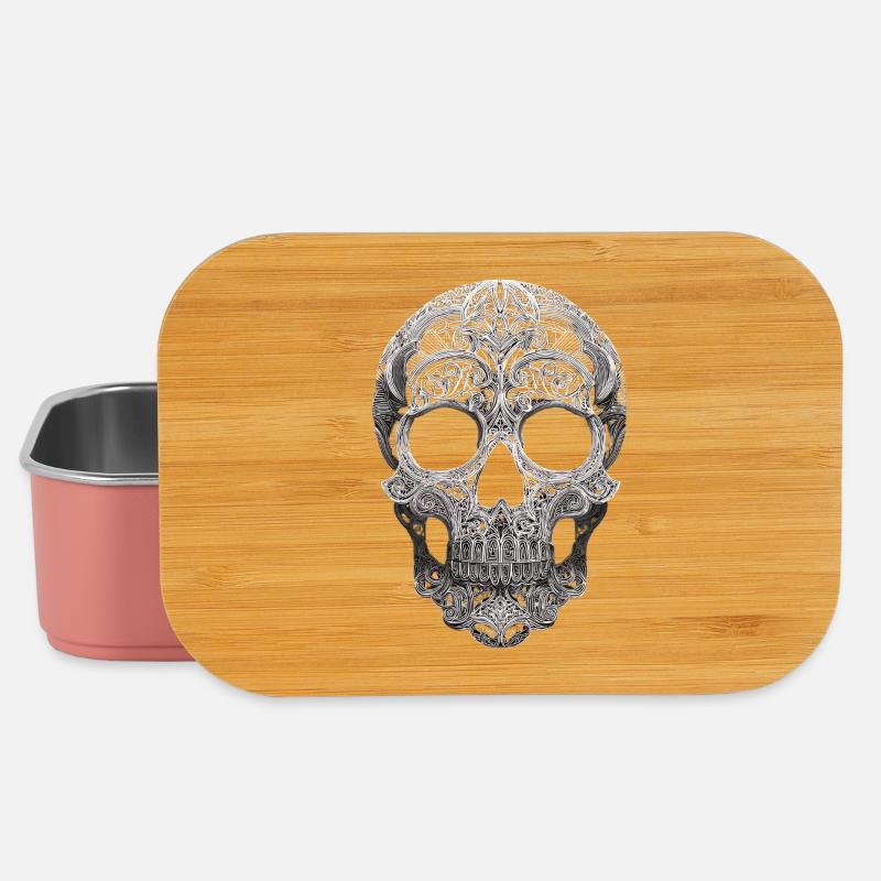 Mandala Skull Ornament - Lunch Box - light pink