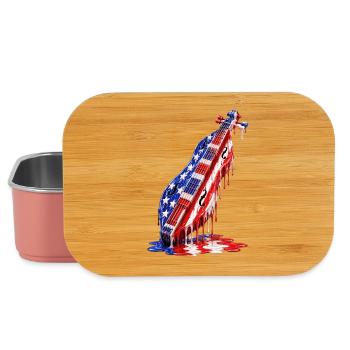 Dulcimer Musiker Zupfinstrument Hackbrett USA - Lunch Box - Hellrosa - Vorne