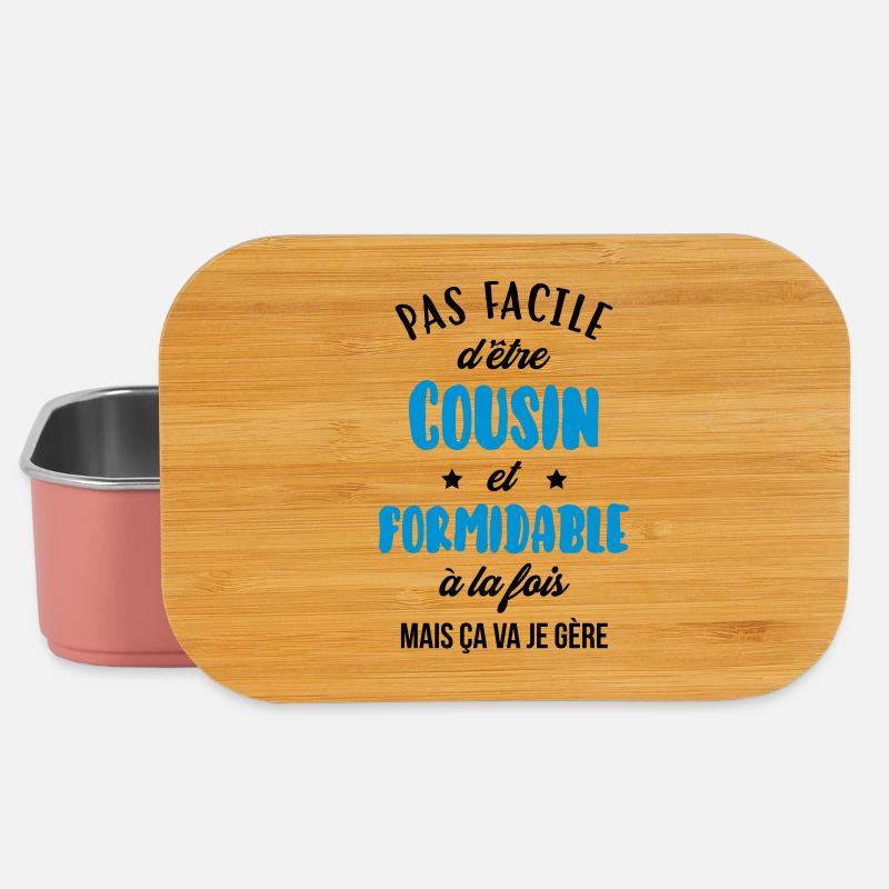 Oncle / Tante / Cousin / Cousine - Boîte à goûter - rose clair