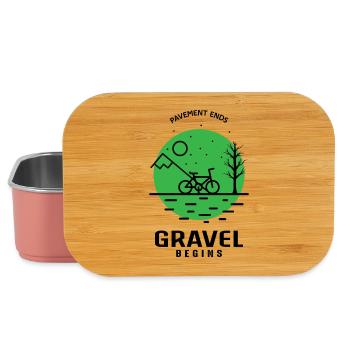 Pavemaent Ends Gravel Begins Radtour Fahrradfahren - Lunch Box - Hellrosa - Vorne