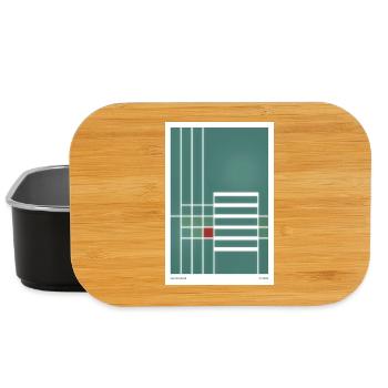 graphic poster in Bauhaus style - Lunch Box - black - Front