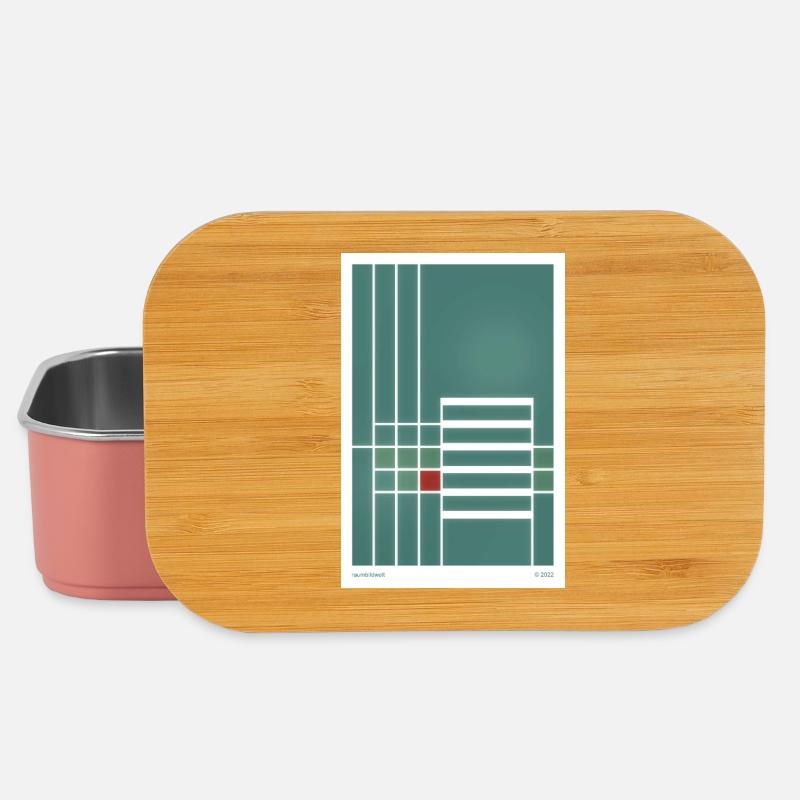 grafisches Poster im Bauhaus-Stil - Lunch Box - Hellrosa