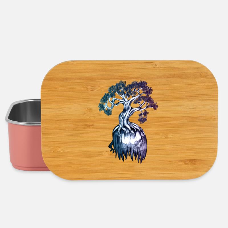 Symbolischer Baum – Innere Stärke Illustration - Lunch Box - Hellrosa