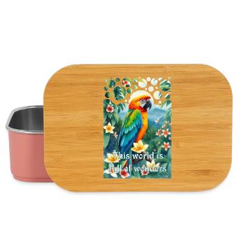 Papagei im Urwald Die Welt ist voller Wunder - Lunch Box - Hellrosa - Vorne