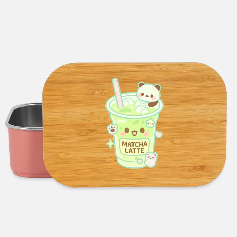 Matcha Latte Panda - Lunch Box - light pink