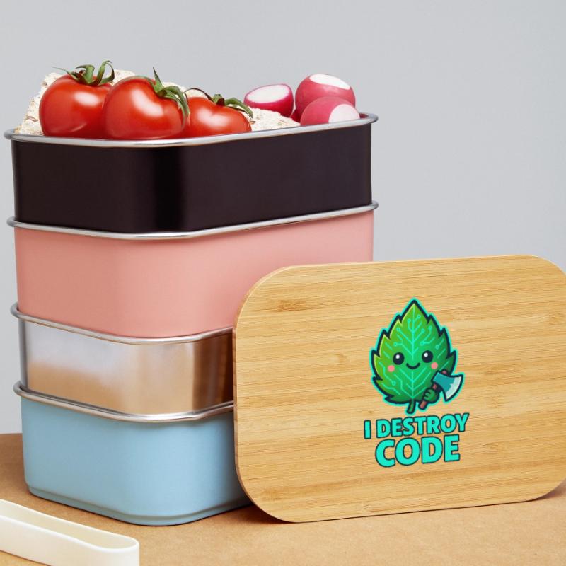 Green Leaf Code Warrior Lunch Box