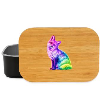 Regenbogenfuchs Farbkunst - Lunch Box - Schwarz - Vorne