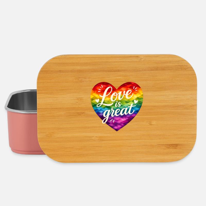 Love is great! - Lunch Box - light pink