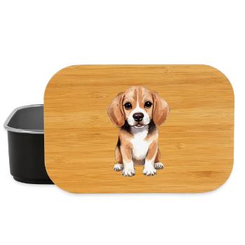 design_beagle_dog_1 - Lunch Box - Schwarz - Vorne
