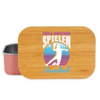 Handball Handballer Handball Trainer Fan Geschenk - Lunch Box - Hellrosa - Vorne