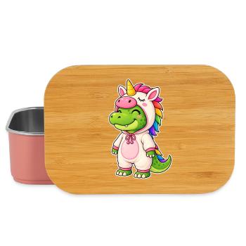 Niedliches Krokodil im Einhornkostüm - Lunch Box - Hellrosa - Vorne