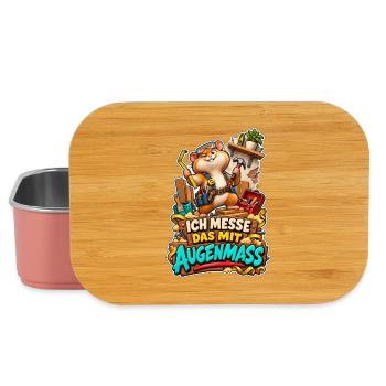 Ich Messe Das Mit Augenmaß Hamster Handwerker - Lunch Box - Hellrosa - Vorne