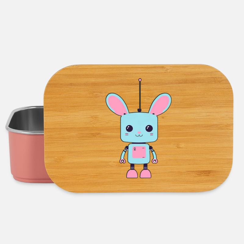 Der Hasenroboter - Lunch Box - Hellrosa