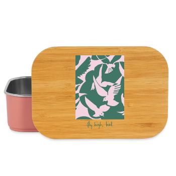 Fly High, Bird – Elegant Bird Design - Lunch Box - light pink - Front
