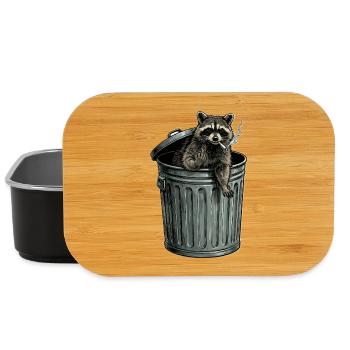 Trash PandaFrecher Waschbär im Mülleimer Zigarette - Lunch Box - Schwarz - Vorne