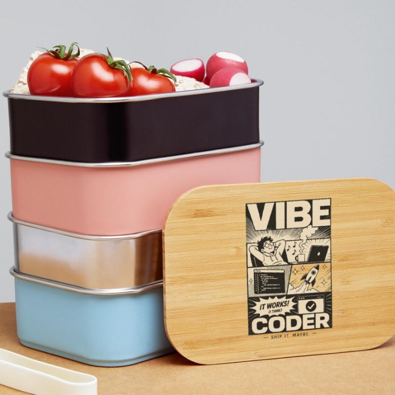 Vibe Coder Programmer Humor Lunch Box