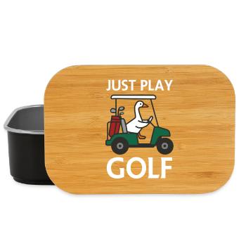 Duck dich im Golfwagen – Spiel einfach Golf - Lunch Box - Schwarz - Vorne