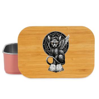 Flügelkatze mit Runen - Lunch Box - Hellrosa - Vorne