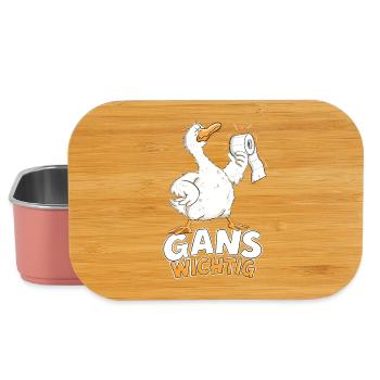 Gans Wichtig Klopapier Gänse Wortspiel Humor - Lunch Box - Hellrosa - Vorne