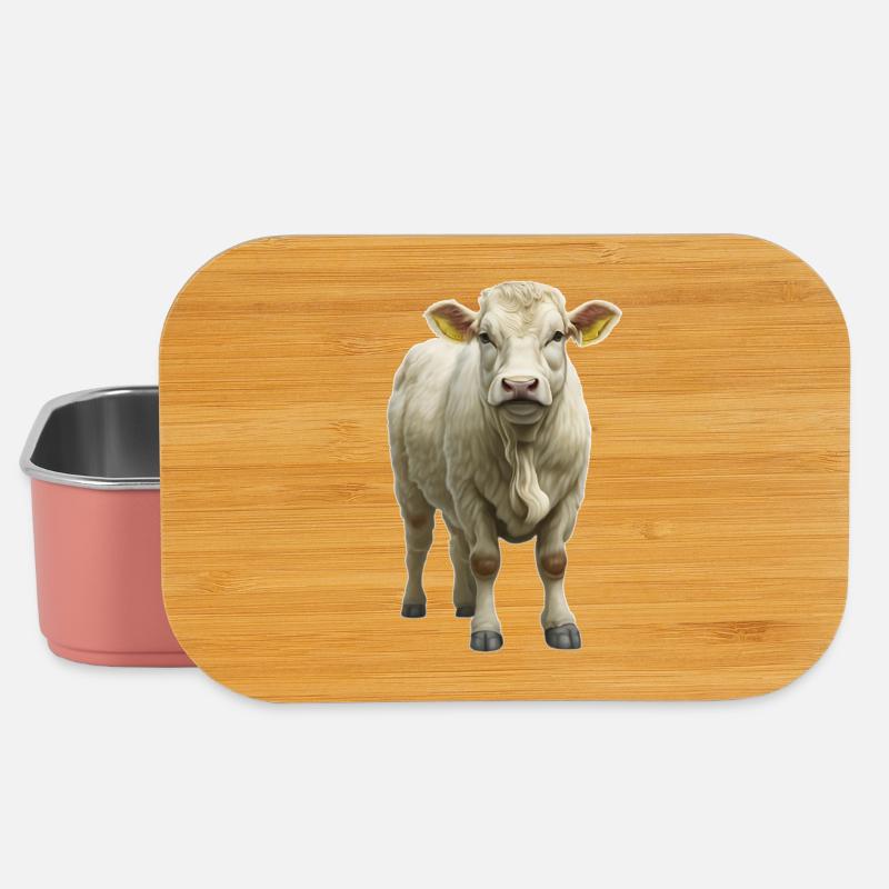 Bœuf Charolais - Boîte à goûter - rose clair