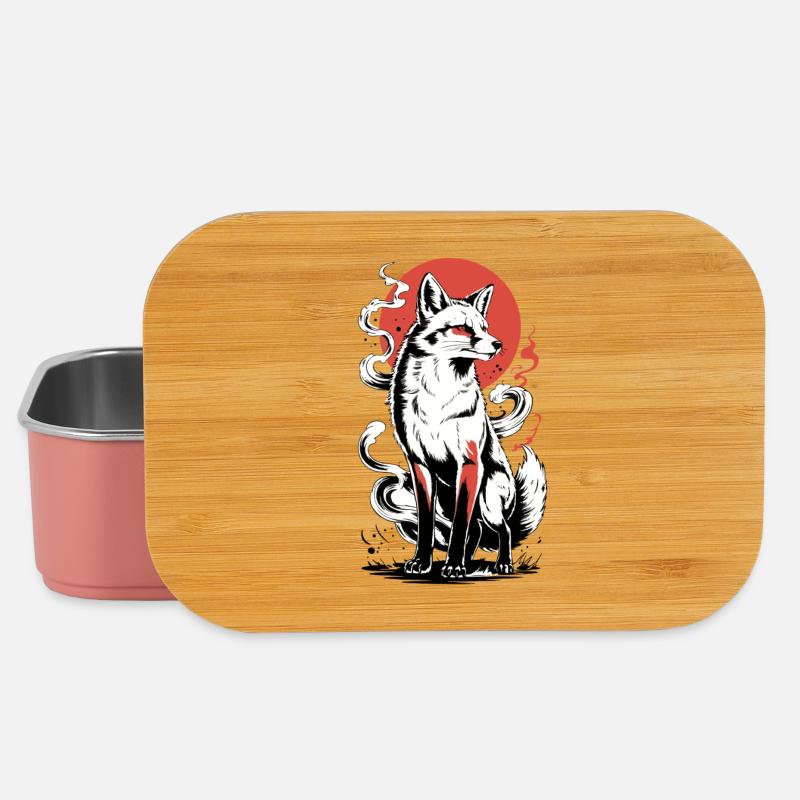 Powerful fox with sun - Lunch Box - light pink