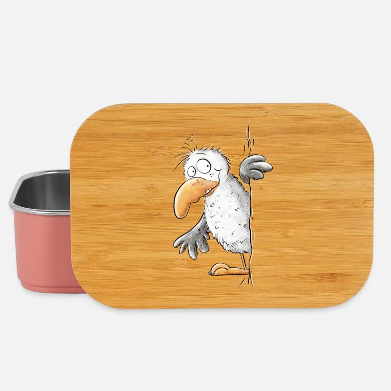 Drollige Möwe Tiermotiv - Lunch Box - Hellrosa