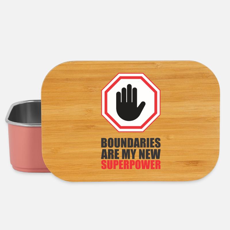 Empowering Hand with Boundary Reminder - Lunch Box - light pink
