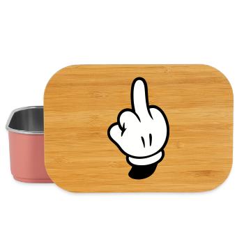 Middle Finger Hand Comic - Lunch Box - light pink - Front