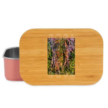 Tropical Neon Plants Leaves - Lunch Box - light pink - Front
