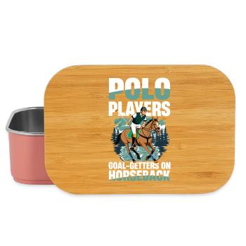 Polo Players Determined Heroes on the - Lunch Box - light pink - Front