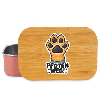 Pfoten weg! – Lustiger Hundepfoten - Lunch Box - Hellrosa - Vorne