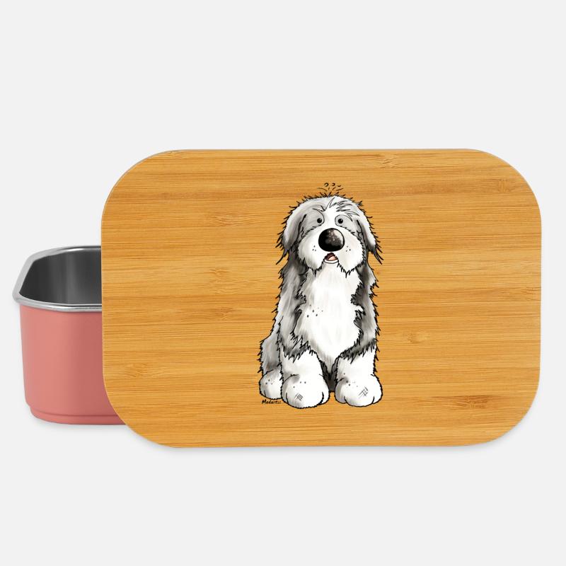 Funny Bearded Collie - Lunch Box - light pink