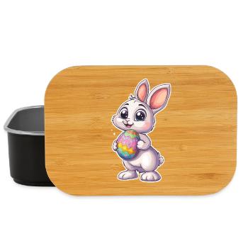 Chemise de Pâques mignonne Lapin de Pâques Cool - Boîte à goûter - noir - Devant