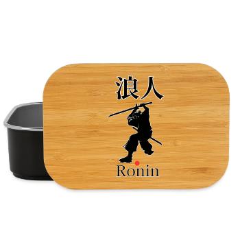 Ronin Samurai Motif - Lunch Box - black - Front