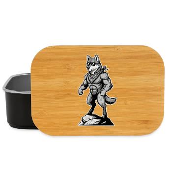 Hiking Hikers Mountaineers Mount Wolf - Lunch Box - black - Front