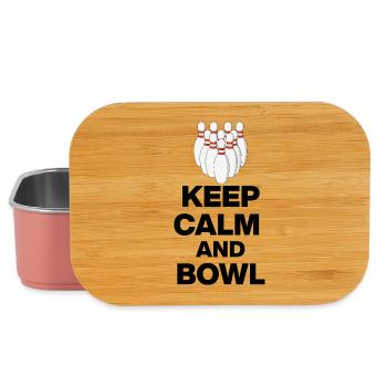 KEEP CALM AND BOWL, STRIKE MEISTER! PIN SNIPER - Lunch Box - light pink - Front