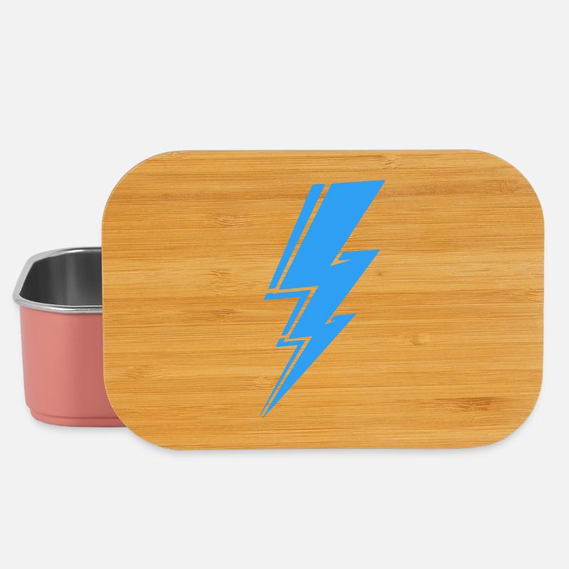 Lightning in Modern Blue - Lunch Box - light pink