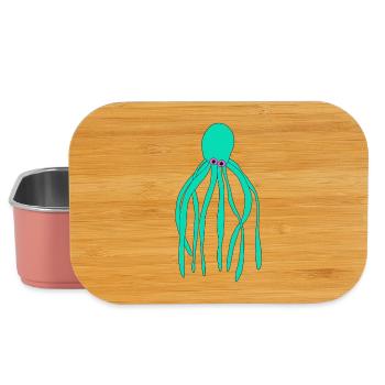 Turquoise Octopus Pop Art Print - Lunch Box - light pink - Front