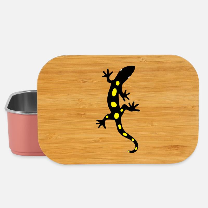 Eidechse Salamander Gecko Feuersalamander - Lunch Box - Hellrosa