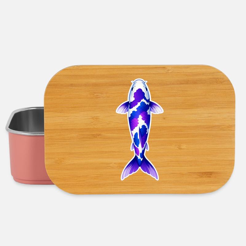 Koi . 1 . AI generated - Lunch Box - light pink