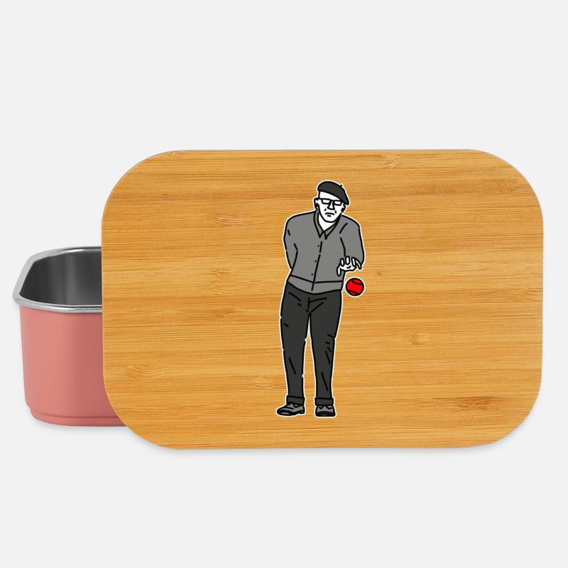Petanque Player Left-Handed - Lunch Box - light pink
