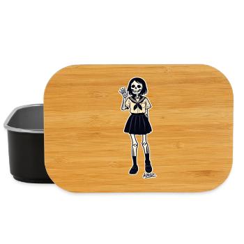 Skeleton Schoolgirl Portrait - Lunch Box - black - Front
